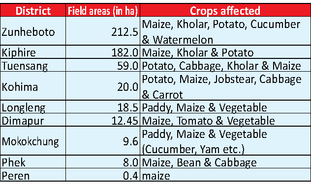 522.45 ha of agricultural crops damaged by natural calamities during lockdown